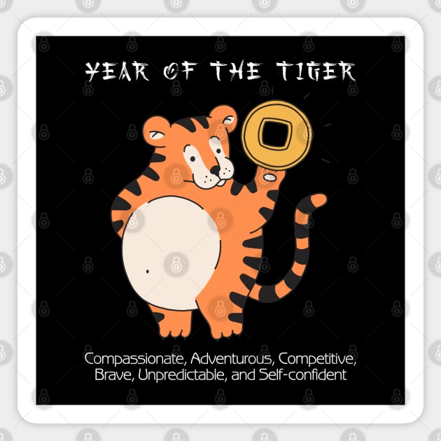 Year Of The Tiger Sticker by MasliankaStepan